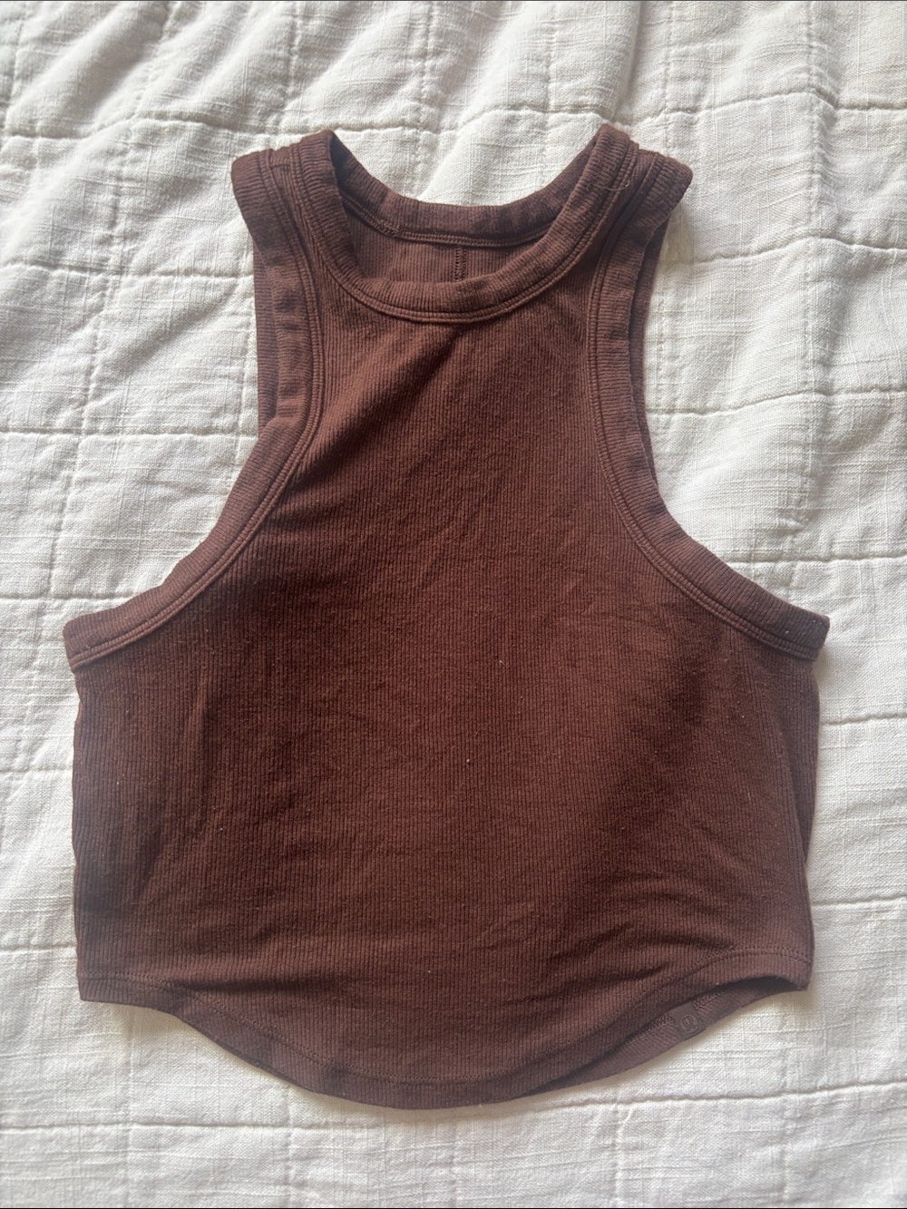 lululemon athletica Ribbed Cropped Tank Top - Chocolate Brown
